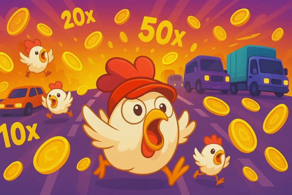 Chicken crossing the road — Chicken Road game art